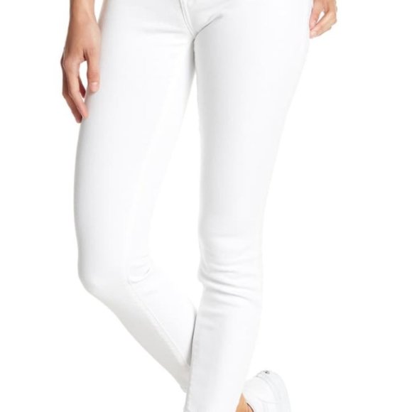 Hudson White Light Wash High Rise Blair Ankle Super Skinny Jeans nwha409zhe - Picture 2 of 3